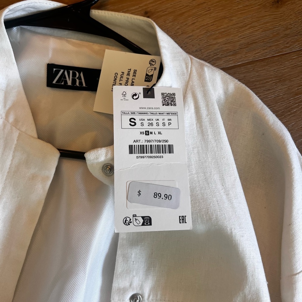 Zara white jacket